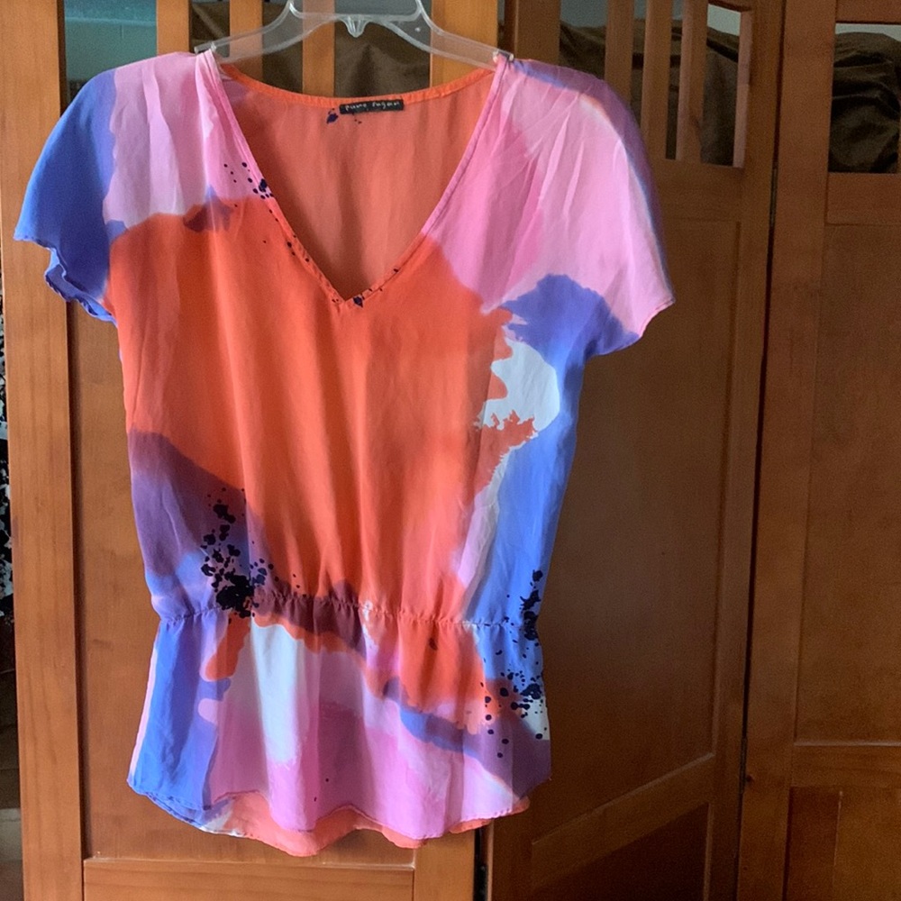 Pure Sugar 💯% Silk V-Neck Top